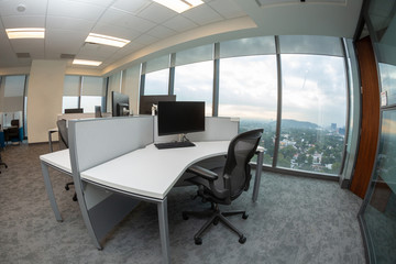 Empty company office in time of coronavirus quarantine