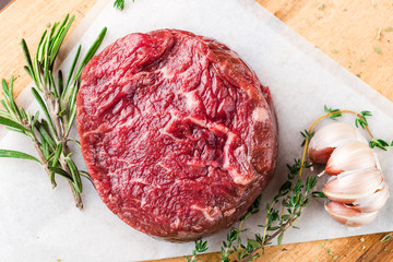 raw marbled beef for steak Tenderloin fillet mignon