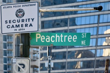 Obraz premium Street signage in Downtown Atlanta