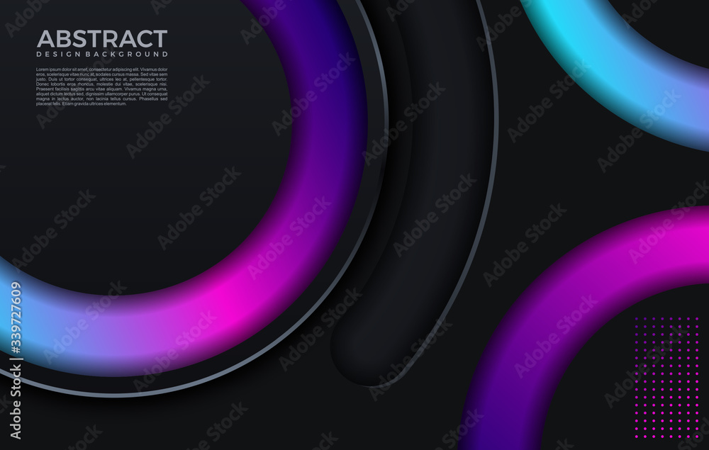 Poster modern gradient bright color. geometric background. abstract website landing page with circles illus