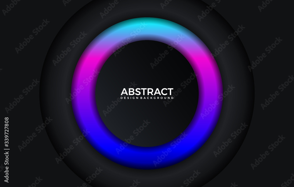 Poster modern gradient bright color. geometric background. abstract website landing page with circles illus