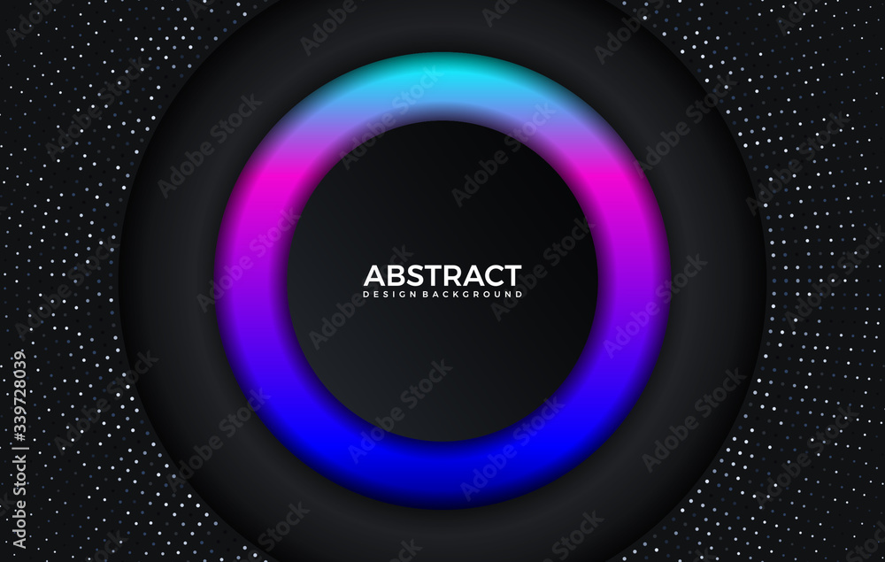 Poster modern gradient bright color. geometric background. abstract website landing page with circles illus