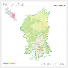 京都市の地図・Kyoto city（交通アクセス） 