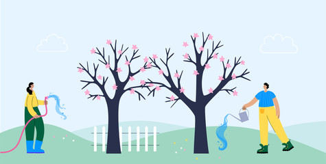 Garden work concept