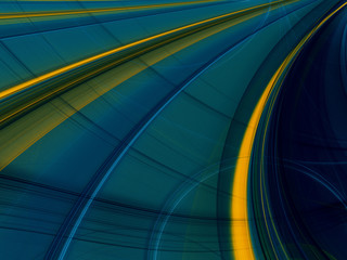 Fototapeta premium blue abstract fractal background 3d rendering illustration