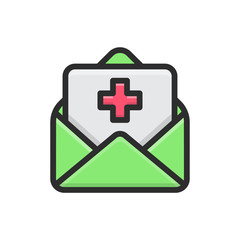Obraz premium Medical Letter Vector Icon