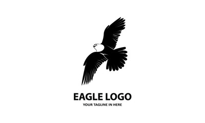 silhouette A simple eagle, suitable for business symbols or logos	