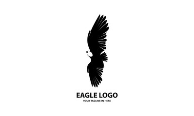 silhouette A simple eagle, suitable for business symbols or logos	