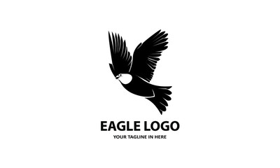 silhouette A simple eagle, suitable for business symbols or logos	