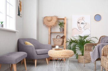 Interior of beautiful modern living room