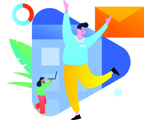 penguin skiing with snowboard