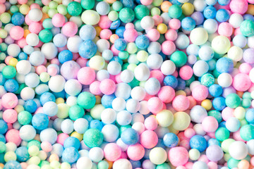 Fototapeta na wymiar Color foam ball in white scene