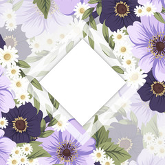 Purple flower on white background