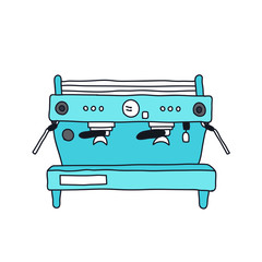 professional coffee machine doodle icon