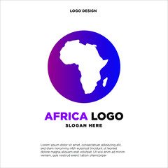 Modern African logo designs with swoosh logo vector, Map logo designs concept