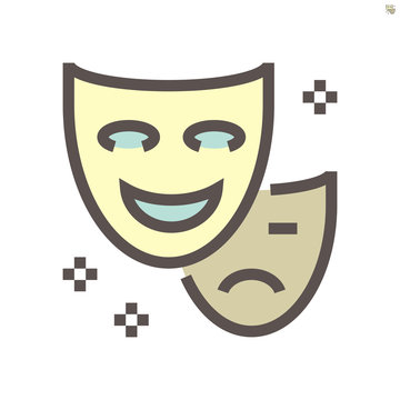 Performance full face mask vector icon design,  48X48 pixel perfect and editable stroke.