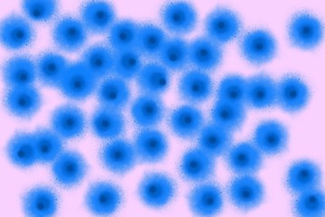 Background Illustration Pink Blue Dots Sprays Splaters