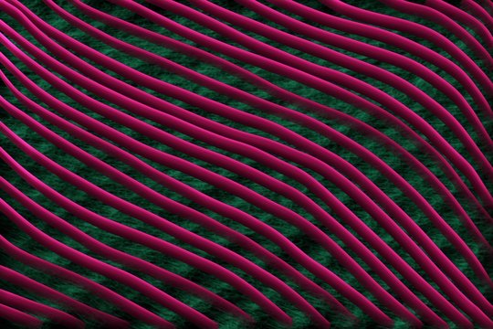 Background Illustration Pink Stripe Curves Green © Cory