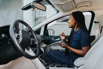 Woman in a car