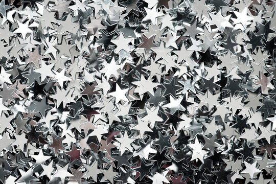 Silver stars patterned background