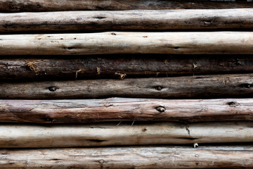 Fototapeta premium Stacked wood background