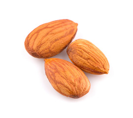 almond  nuts an isolated on white background