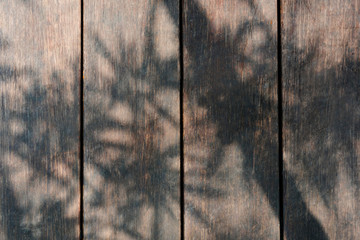 Shade on a wooden deck