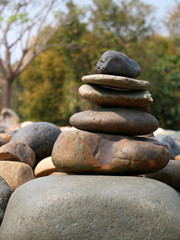 stack of stones nature background