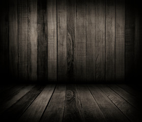 Wooden wall and floor