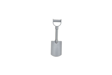 gray little shovel on a white background