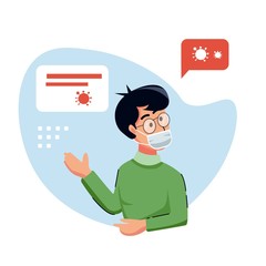 Flat style vector illustration, strategy to solve virus problems. for website landing page, poster, pamphlet or any design