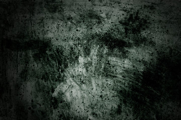Fototapeta premium Brushed green concrete wall
