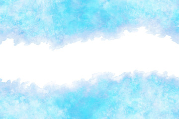 空 雲 ブルー 夏 水彩 背景
