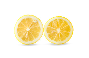 lemon slice, clipping path an isolated on a white background