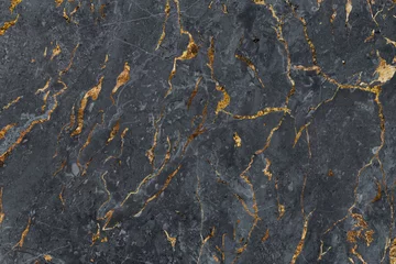 Tuinposter Marmer Black marbled surface