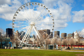 Great wheel of Montreal during spring season