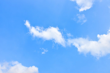 Blue sky white cloud white background. Beautiful sky and clouds in the afternoon.