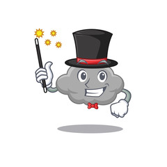 An attractive Magician of grey cloud cartoon design