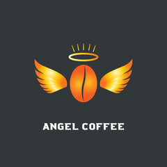 Angel Coffee Logo Template