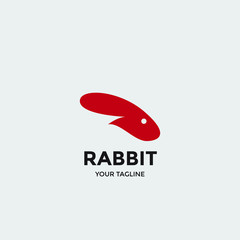 Rabbit logo template vector icon symbol illustration