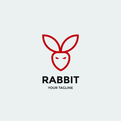 Rabbit logo template vector icon symbol illustration