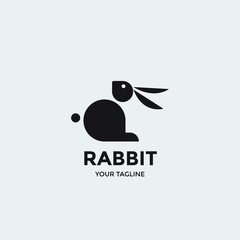 Rabbit logo template vector icon symbol illustration