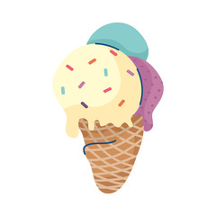 delicious ice cream hand draw style