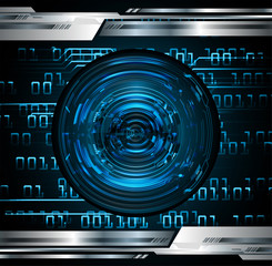 Blue eye cyber circuit future technology concept background