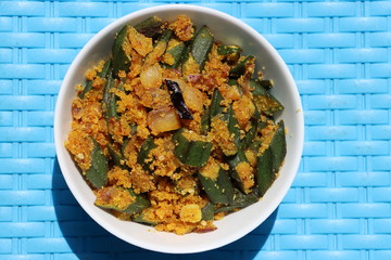 Crispy Rawa Bhindi, Ladies finger dry fry, Indian Food