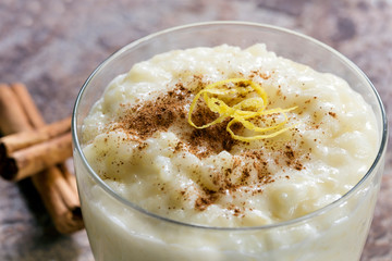 Rizogolo Greek Rice Pudding with Cinnamon