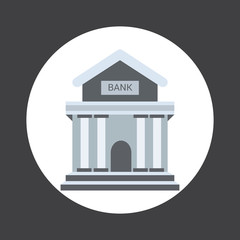 bank building vector icon