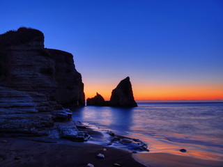 大波月海岸の夜明け