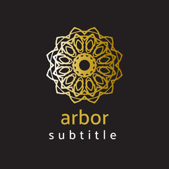 ornament logo gold and silver