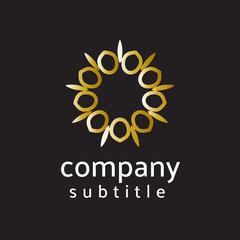 ornament logo gold and silver